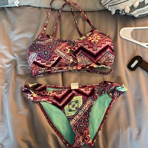super colorful bikini set